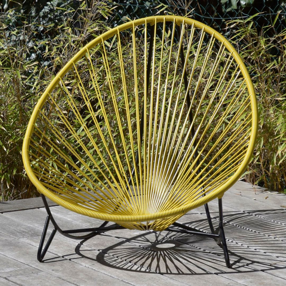 Fauteuil Tulum Jaune Moutarde