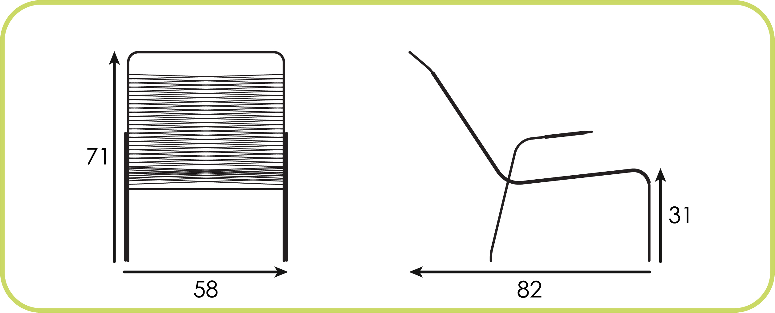 Dimensions Fauteuil Brazza