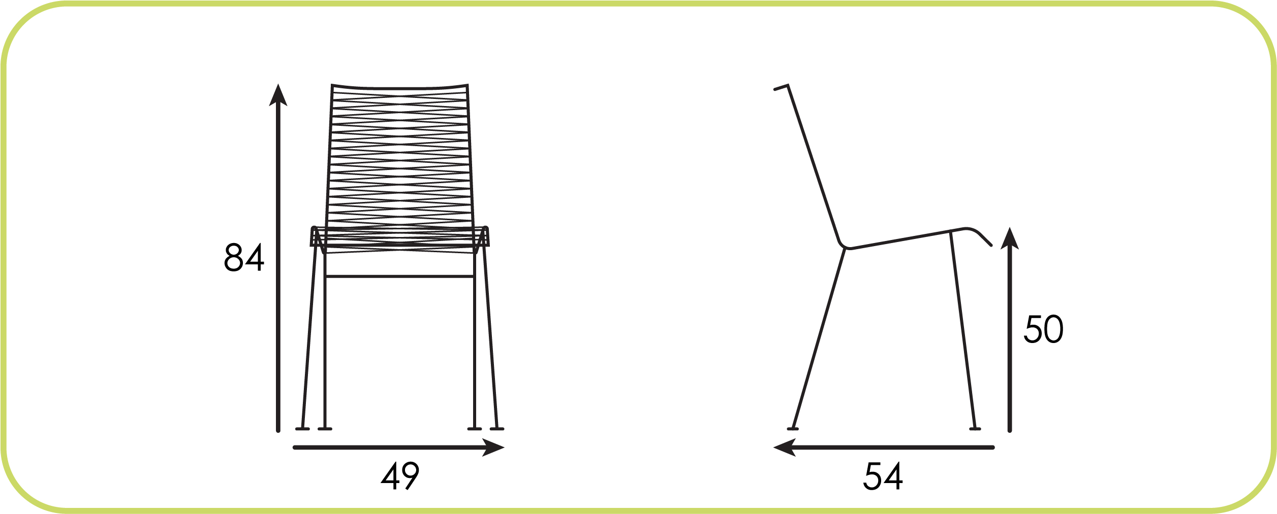 Dimensiones Silla Mazunte