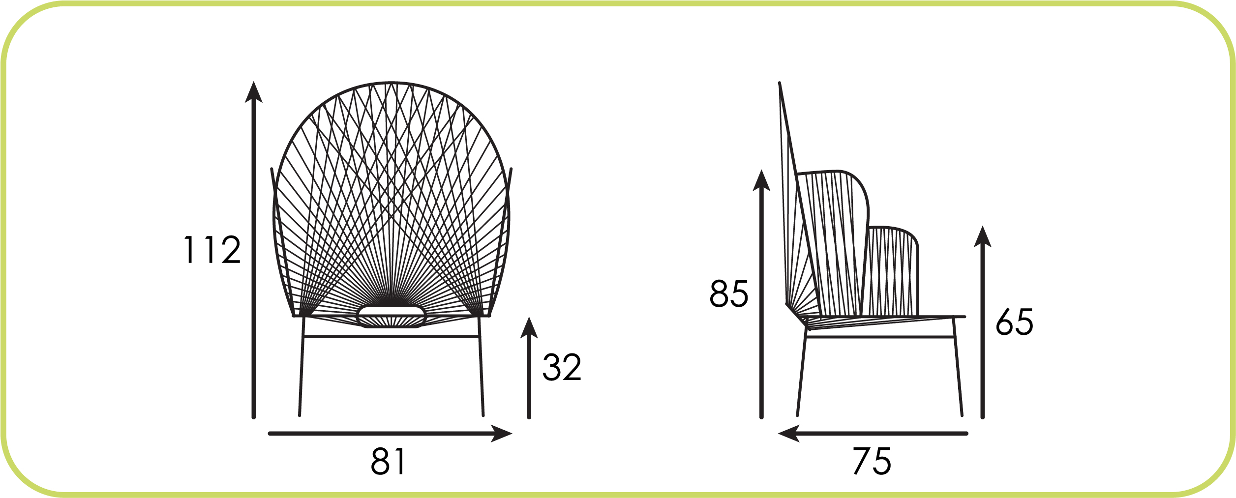 Dimensions Fauteuil Nacre