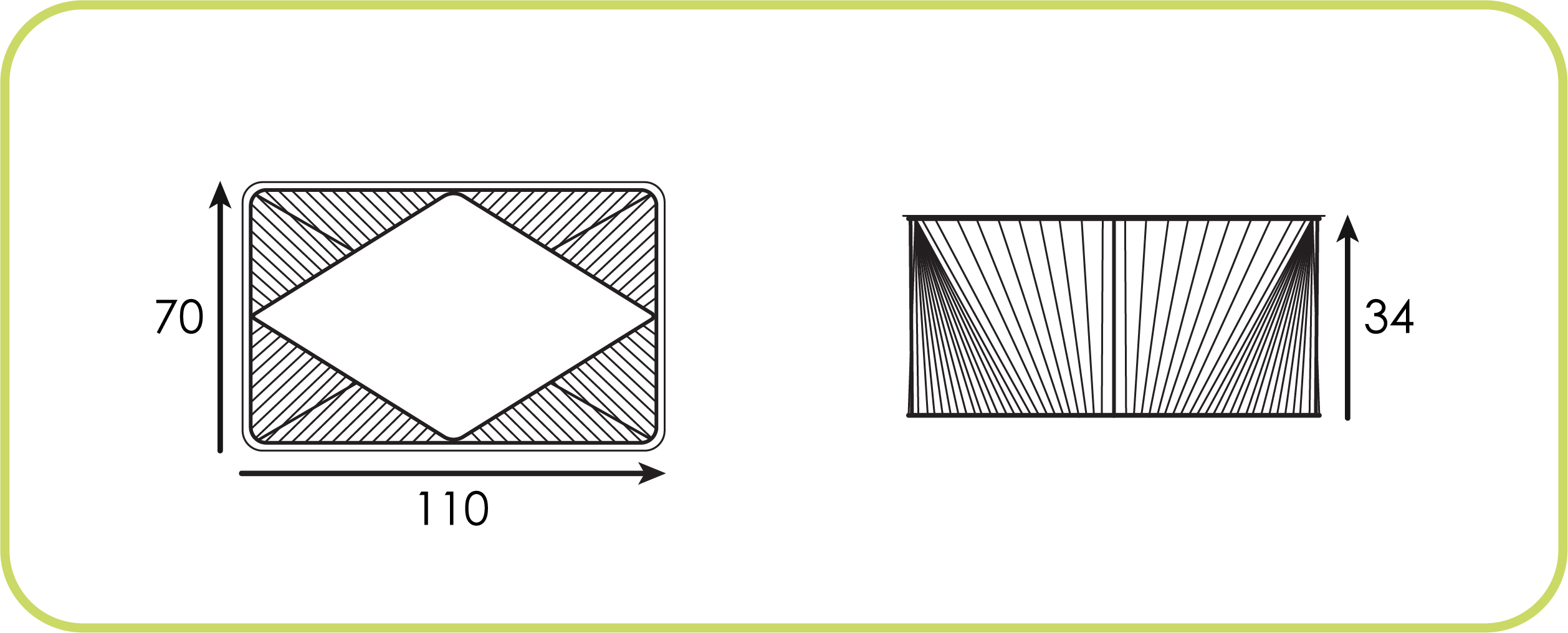 Dimensions Veracruz 110cm